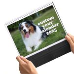 Personalized Desk Custom Calendar 2023 Personalized Calendar with Your Photo/Pet Photo, 13 Pictures Calendar DIY Gifts for School, Office, Home ,Wedding Gift