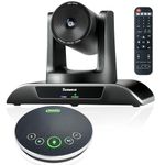 Tenveo Conference Room Camera System with Bluetooth Speakerphone 3X Optical Zoom USB3.0 HDMI PTZ Camera 1080P 60FPS Video and Audio Camera Kit for Meeting Church Teams Zoom Skype OBS