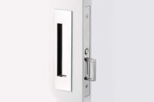 Emtek Pocket Door Mortise - Narrow Modern Rectangular Passage Function (Satin Nickel)