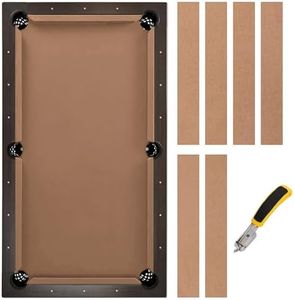 iEsstros Pool Table Felt 7 Foot Felt for Pool Table Cloth Billiard Cloth with 6 Pcs Cloth Strips and Staple Remover Pool Table Felt Replacement Kit Parts-Tan