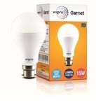 wipro Garnet 15W LED Bulb for Home & Office |Cool Day White (6500K) | B22 Base|220 degree Light coverage |4Kv Surge Protection |400V High Voltage Protection |Energy Efficient | Pack of 1