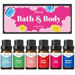 Fragrance Oils, ESSLUX Bath & Body Scented Essential Oils for Diffusers for Home, Premium Soap Candle Making Scents, Aromatherapy Oils Gift Set,10ml*6 - Coconut Fresh, Minty Eucalyptus, and More