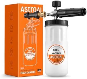 AstroAI Snow Foam Lance,1L Bottle Adjustable Wide Neck Snow Foam Gun, Snow Foam Cannon with 1/4'' Quick Connector for Karcher K Series K2 K3 K4 K5 K6 K7 Pressure Washers Accessories