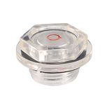 uxcell G3/4 25.7mm Male Thread Air Compressor Fittings Clear Plastic Oil Sight Glass