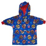 Paw Patrol Deluxe Oodie/Oversized Blanket Hoodie Boys, Fleece Dressing Gown 3-4yr Blue