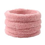 Winter Girls Scarf Polar Fleece Children Neck Warmer Knitted Kids Toddler Round Scarves (Hot Pink)