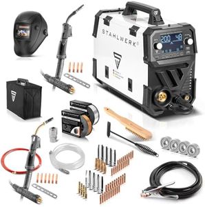 STAHLWERK MIG MAG 200 Spot Puls Pro Digital Vollausstattung Schutzgas-Schweißgerät | IGBT Inverter mit 200 A, synergischem Drahtvorschub, 4-Rollen-Antrieb, FLUX, Lift-TIG, MMA, MIG-Puls für Aluminium