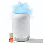 200 ML Waves Ultrasonic Diffuser for Essential Oils, Features Cascading Mist & Colored Lights, Lifelines Citrus Grove Essential Oil Blend 3 ML Included