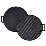 Reversible 12-Inch Double Handled Cast Iron Stovetop Grill/Griddle