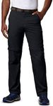 Columbia mens Columbia Men's Silver Ridge Convertible Pant, Breathable, Upf athletic pants, Black, 36W x 36L US