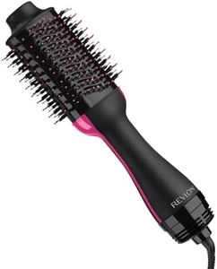 REVLON One-Step Volumizer Hair Dryer and Styler, for Less Frizz, More Shine, and Reduced Heat Damage for Salon Style Round Brush for Blowout, Black (Amazon Exclusive)