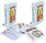 Spanish Playing Cards - 2 Full Decks with 50 Cards - Smooth Plastic Coated Cards – cartas Barajas o Naipes Espanoles in a Beautifully Artistic Traditional Design