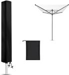 Raweao Rotary Washing Line Cover for Brabantia, Rotary Clothes Line Cover, Rotary Airer Cover 420D Oxford Waterproof Anti-UV Whirlygig Cover with Zipper(160x15x15cm)