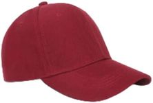 AIMALL Summer Multi-Colour Shade Baseball Cap Outdoor Peaked Sun Visor Hat, Adjustable Hook and Loop Strap, Polyester, All-Seasons Wear, Perfect for Sports, Travel, and Casual Use Wine Red