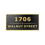 Custom Metal Address Plaque Personalized Cast with Arch top (Large Option). Display Your Address and Street Name.Custom House Number Sign Wall Mounted Sign Plaque (Rectangle)