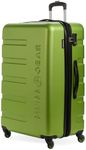 SwissGear 7366 Hardside Expandable Luggage with Spinner Wheels, Green, Checked-Large 27-Inch