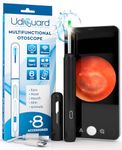 Ear Wax Removal Kit with Camera 1920p 3,6mm WiFi Otoscope - UdiGuard Digital Waterproof Ear Cleaner with 6 LED Lights 8 Ear Spoons for Adults Kids Animals - Compatible with iPhone iPad Android Black