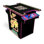 Arcade1Up Ms. PAC-MAN Head to Head Arcade Table with 12 Games, Multiplayer Control Panel, and 17 Inch Color LCD Screen, Black Series Edition