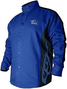 Black Stallion BSX BXRB9C 9oz. Cotton Welding Jacket Blue/Black w/flam