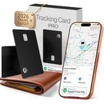 SPOTMINDERS Apple MFi Certified Wallet Tracker PRO Bank Card Design - Works With Apple Find My Tracking Card for Wallet Card Rechargeable Tag IP68 0.07in Slim Iphone Item Finder for Luggage Tags Purse