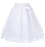 Belle Poque Crinoline Petticoat Underskirt Skirts for Women White BP0229-2 S