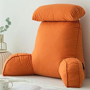 CLEMMO Almohada Lectura Cama,Cojín con Respaldo Apoyo Lumbar,con Brazos,Lavable,multifunción,Ideal para Trabajar,Leer o Jugar en la Cama/Sofá/Suelo