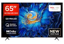 TCL 65C6KS-UK QD-Mini LED TV, 4K HDR Premium, Powered by Google TV (Dolby Vision & Atmos, Onkyo 2.1 Sound System, Game Master, Hands-Free Voice Control, Apple AirPlay 2 & Alexa,2025 New Model)