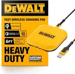 DEWALT Fast Wireless Charging Pad — Qi-Certified 10W Max for iPhone 12 Series — AC Adapter Included (Not Compatible with MagSafe Magnetic Charging)