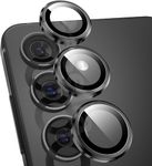 CASELIA ® Camera Lens Protector for Samsung Galaxy S24 Plus, 9H Tempered Glass Metal Individual Ring Camera Cover Screen Protector for S24 Plus, Case Friendly. (Samsung Galaxy S24 Plus, Black)