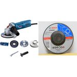 BOSCH Professional GWS 800 Corded Electric Angle Grinder, M10, 800W, 100 mm Disc Dia, with Auxiliary