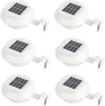 isunmoon 6 Pack Gutter Solar Lights Outdoor LED Gutter Lights Solar Powered for Fence Roof Gutter Garden Yard Wall Lamp