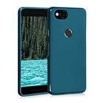 kwmobile Case Compatible with Google Pixel 2 Case - Soft Slim Protective TPU Silicone Cover - Teal Matte