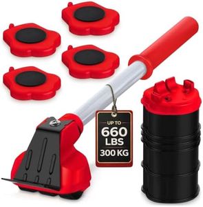 Heavy Furniture Movers with Wheels Set - Appliance Lifter with Moving Sliders that Lift Up to 660 Lbs - Heavy Duty Furniture Lifter Tool, 4 Pcs Appliance Movers Sliders and Lifting Extender Included