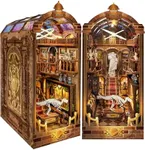 Quanquer DIY Book Nook Kit：DIY Dollhouse Booknook with LED Light - 3D Wooden Puzzle Miniature House Kits - Creative DIY Crafts for Adults - Bookshelf Insert Decor - Gifts Friends Festival(Museum)
