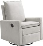 Oxford Baby Uptown Upholstered Swivel Glider & Recliner Nursery Chair, Sand