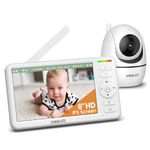 ANMEATE Video Baby Monitor with Digital Camera, Digital 2.4Ghz Wireless Video Monitor with Temperature Monitor, 960ft Transmission Range, 2-Way Talk, Night Vision, High Capacity Battery