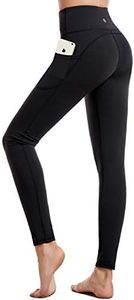 CAMBIVO Yoga Pants for Women, Gym Leggings Workout Leggings with Pockets, High Waisted Women Sports Running Tights Black