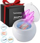 Swissklip ShinePod Ultrasonic Dental Cleaning Pod | Ultrasonic Retainer Cleaner Machine | Mouth Guard Cleaner| Night Guard Cleaner| Aligner Cleaner | Denture Cleaner - White