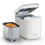 Davivy 3LB Bread Maker Machine with 2 Dough Kneading Paddle Dough Maker,15-in-1 Automatic Bread Machine Nonstick Bowl For Bread, Jam& Yogurt, 3 Loaf Sizes and 3 crust settings（silver）