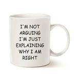 This Funny Gift Coffee Mug - I'm Not Arguing I'm Just Explaining Why I Am Right, Gag Christmas Gifts for Friends Coworker Boss Cups 11 Oz