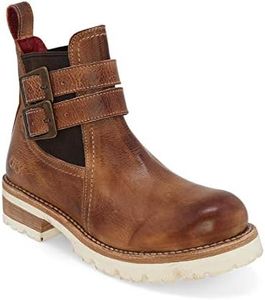 Bed|Stu Ginger Leather Platform Chelsea Ankle Boot (Tan Rustic, 6.5)