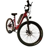 VIRTUS MOTORS Alpha-E Unisex Electric Bicycle 26'' Wheel Size Adult 250W BLDC Hub Motor 36v 8Ah Removable Battery Front Suspension Dual Disc Brakes Bicycle17 Inches,Red