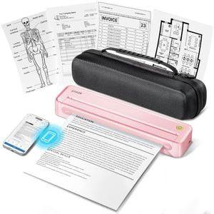 ETIKEZ D90E Inkless Portable Thermal Printer with Case – 8.5" x 11", Pink