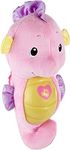 Fisher-Price Musical Baby Toy, Soothe & Glow Seahorse, Plush Sound Machine with Lights & Volume Control for Newborns, Pink