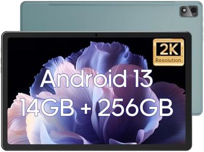 Tableta de 11 pulgadas, 14 (6+8) GB y 256 GB de almacenamiento (se expande a 512 GB) Android 13, con pantalla táctil IPS HD de 2000 x 1200, altavoces estéreo duales, cámara dual de 13 + 5 MP, 7500