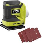 RYOBI ONE+ 18V Cordless 1/4 Sheet Sander (Tool Only), PCL401B, Green