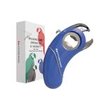 Kitchen Mama Epic One Multifunction Opener: A Pick Ergonomic Opener- Magnetic Bottle Opener, Beer & Soda Can Opener, Pull Tab & Jar Opener for Weak Hands and Arthritis (Blue)