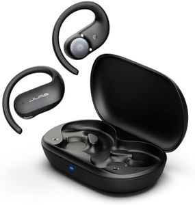 JLab Open Sport Earbuds - Wireless Open Ear Headphones, Open-Ear Sports Earbuds with Earhooks, 26H Playtime Hook Over Ear Running Earphones, IP55 Sweat-Resistant Ear Buds, Bluetooth Multipoint, Black