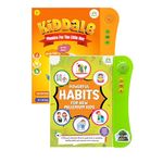 Kiddale Pack of 2 Musical Interactive Children Sound Books:Phonics & Powerful Habits|Ideal Gift for 3+ Years Baby|E Learning Book|Smart Intelligent Activity Books| Rhymes|Talking Book