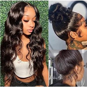 catti Body Wave 360 Lace Front Wigs Human Hair 360 Full Lace Frontal Wigs Human Hair Pre Plucked with Baby Hair Brazilian Virgin Hair Body Wave 360 HD Lace Front Wigs Human Hair Wigs (20 Inch)